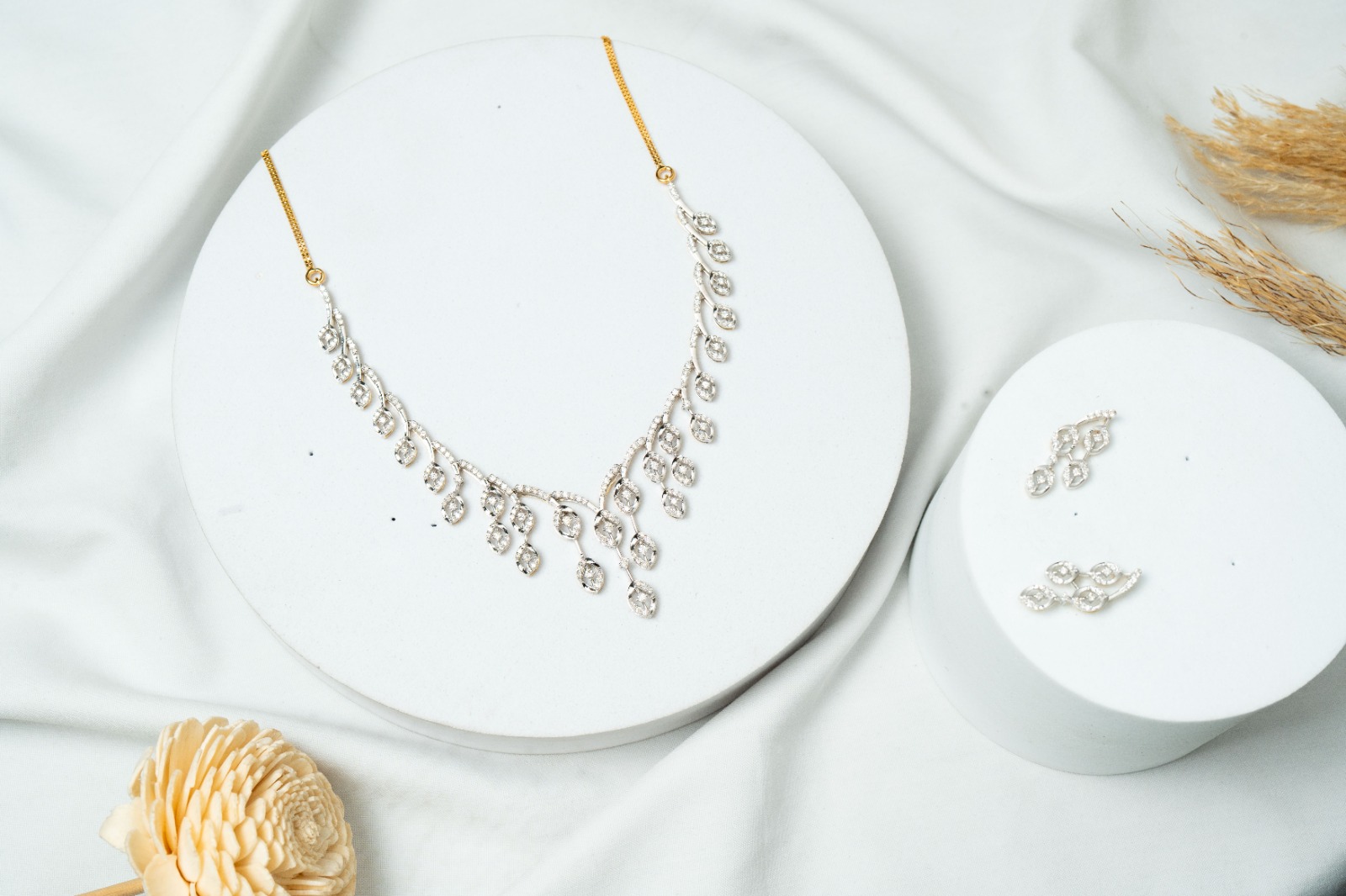 The Willow Cascade Diamond Necklace Set