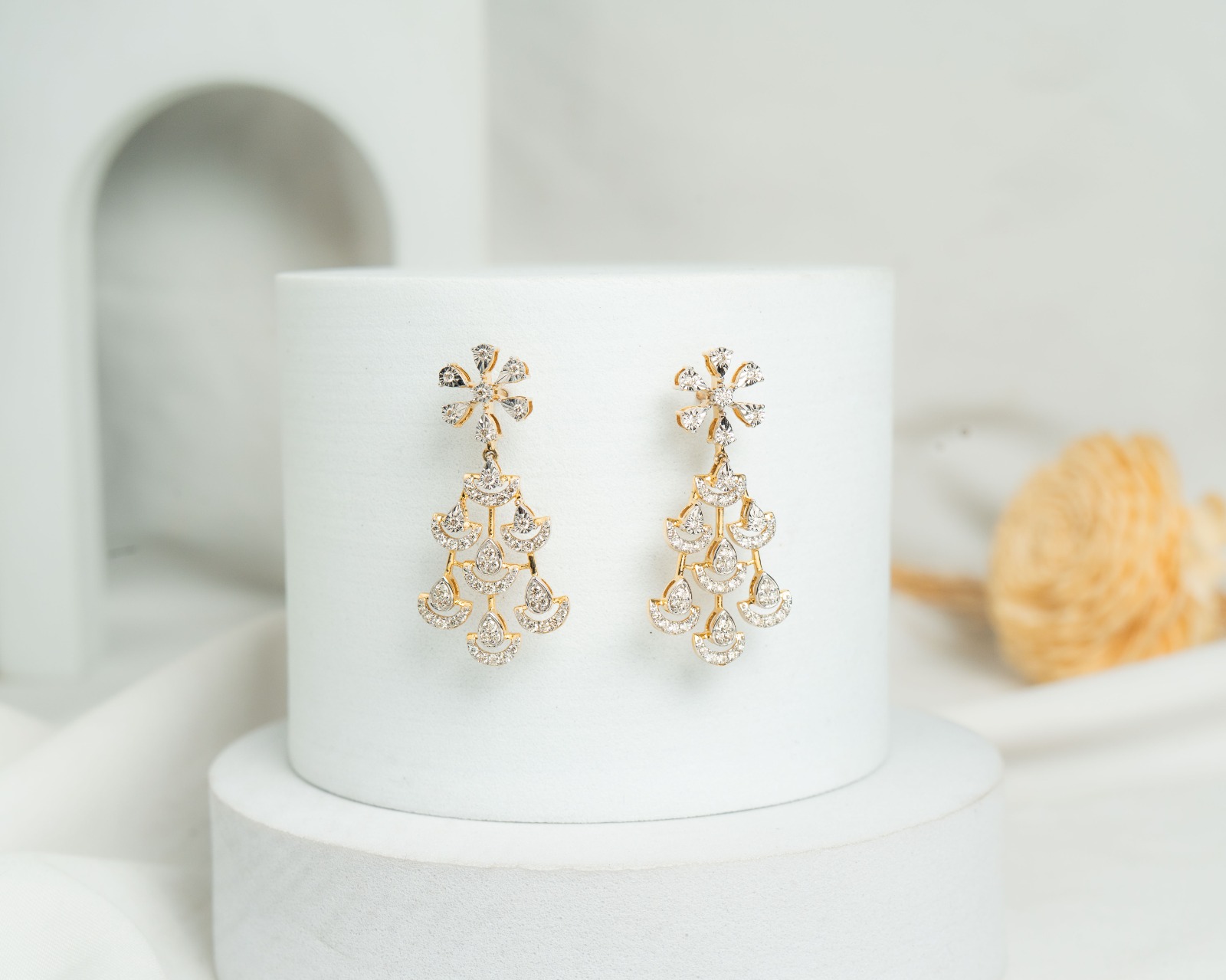 Aria Cascading Chandelier Diamond Earrings