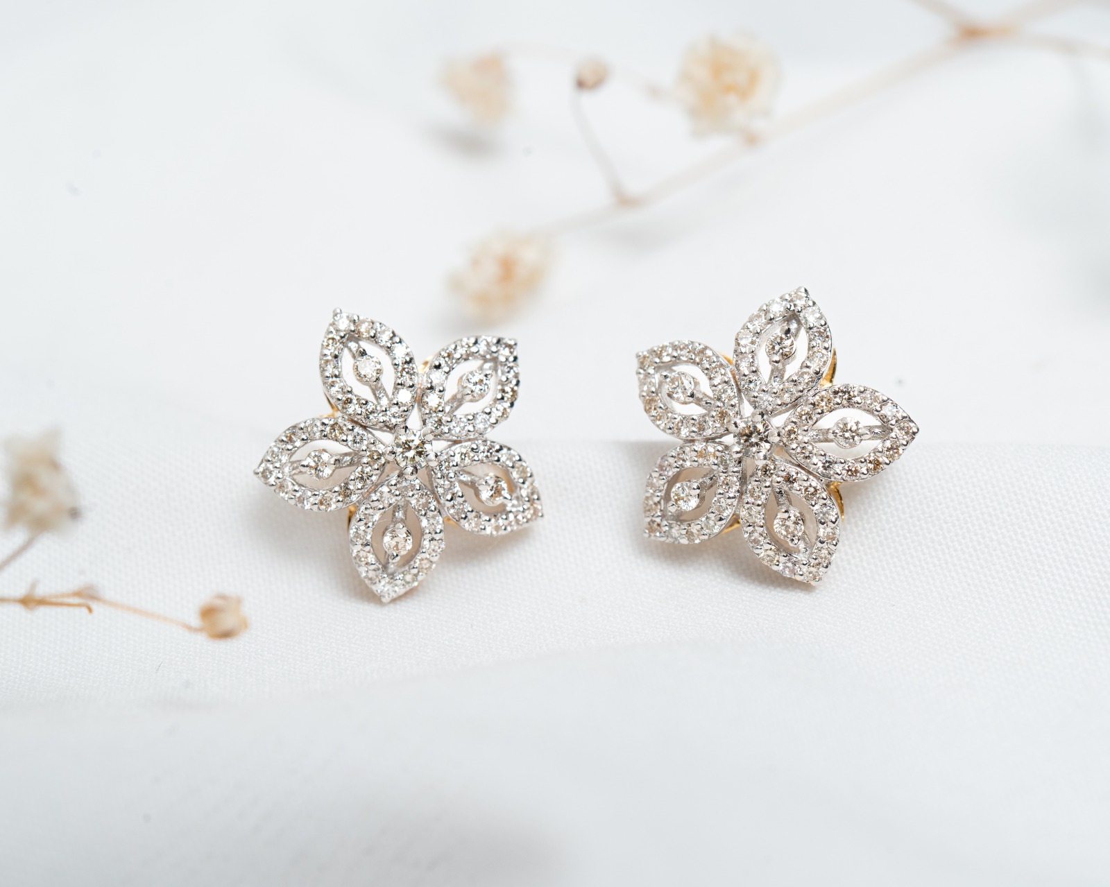 Aria Floral Crescent Diamond Tops